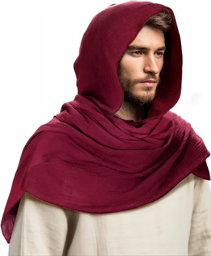 Vista 9 de Ultrafun Bufanda medieval renacentista para hombres y mujeres, multifuncional, con capucha, para Halloween, cosplay, accesorios de disfraz