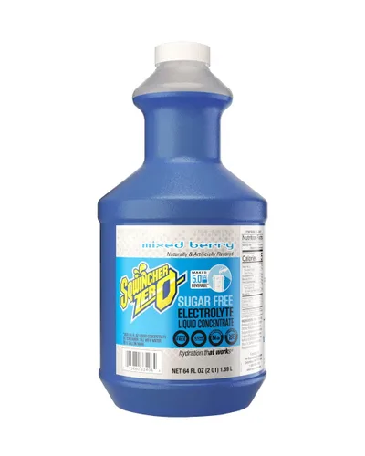 Vista 5 de Sqwincher Zero Mezcla para bebida de reemplazo concentrada con electrolitos, 64 onzas, rendimiento de 5 galones, 6 Electrolyte liquid concentrate