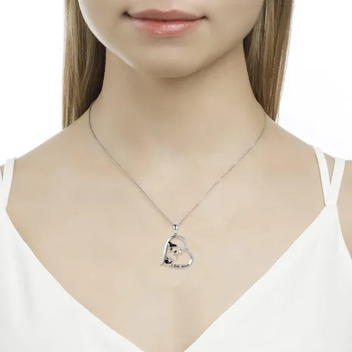 Vista 4 de Collar de vaca de plata de ley 925 con colgante de vaca, joyería con estampado de vaca para mujer, regalos de cumpleaños