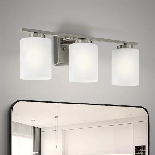 Vista 15 de ASD Accesorio de iluminación de tocador de montaje en pared de 3 luces Enchufe E26 de 60 W de 120 V Compatible con bombillas LED