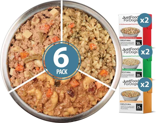 Vista 13 de JustFoodForDogs Pantry Fresh - Alimento húmedo para perros, comida completa o alimento para perros, para estómagos sensibles, remedio equilibrado