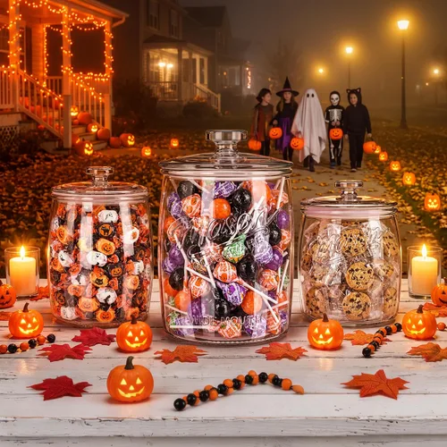 Vista 2 de Folinstall Tarro de vidrio de boca ancha con tapa hermética, recipiente