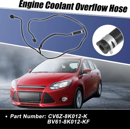 Vista 2 de X AUTOHAUX Manguera del tanque de expansión del desbordamiento del refrigerante del motor para Ford Focus 2.0L L4 2012-2018 Depósito del radiador