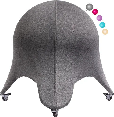 Vista 8 de Silla Original de Bola Estrella de Mar, Silla de Bola de Yoga, Silla de Bola de Ejercicio, Diseño Ergonómico para Escritorio de Oficina en Casa Azul
