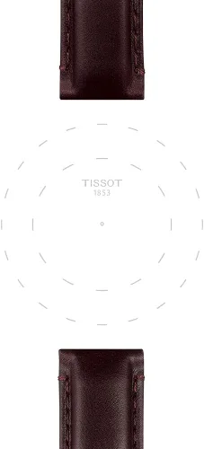 Vista 3 de Tissot T852046836 0.787 in Lug Correa de cuero marrón, Marrón, Tradicional
