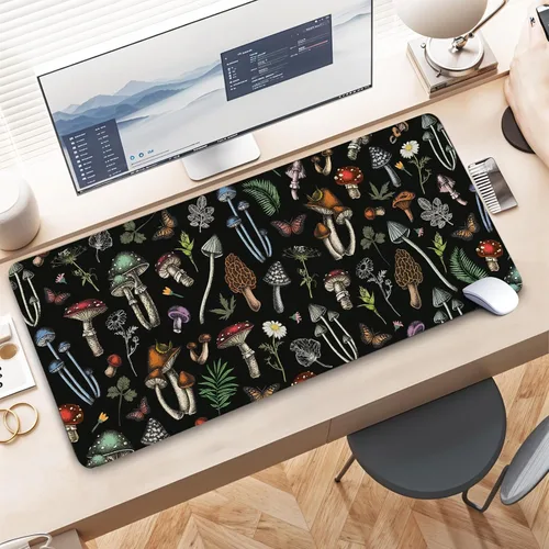 Vista 8 de Divertida alfombrilla de mouse de gato para juegos, alfombrilla de mouse grande para escritorio, alfombrilla de mouse extendida con base de goma