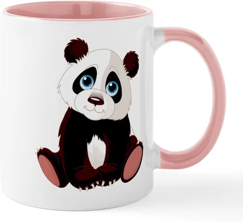 Vista 24 de CafePress Turtle And Panda - Taza de café de cerámica de 11 oz (11.0 fl oz)