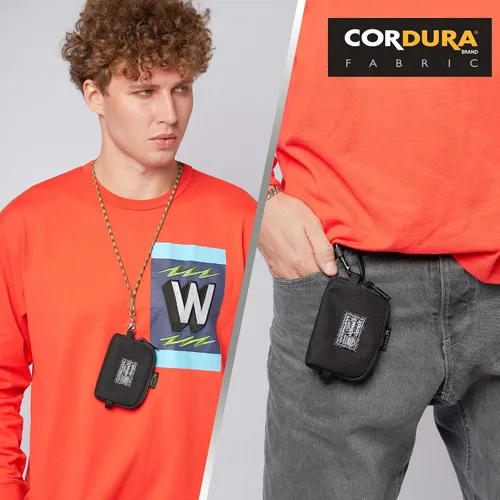 Vista 2 de Rough Enough - Monedero pequeño FOB para llaves de coche, cartera EDC para hombres con cordón