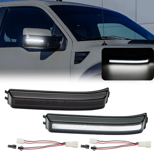 Vista 11 de Luces de Señal de Giro para Espejo Lateral Montaje LED Transparente F150 2009 2010 2011 2012 2013 2014/para Mark LT 2013 2014 para Raptor 2010-2014