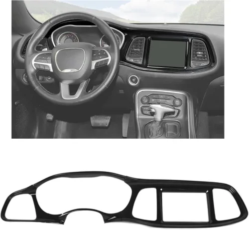 Vista 12 de Voodonala para Consolas Centrales Challenger, Cubierta Protectora del Tablero de Instrumentos para 2015-2024+ Dodge Challenger, Accesorios Azul