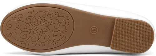 Vista 4 de DREAM PAIRS Zapatos de vestir para niñas, zapatos planos de ballet con lazo de moda
