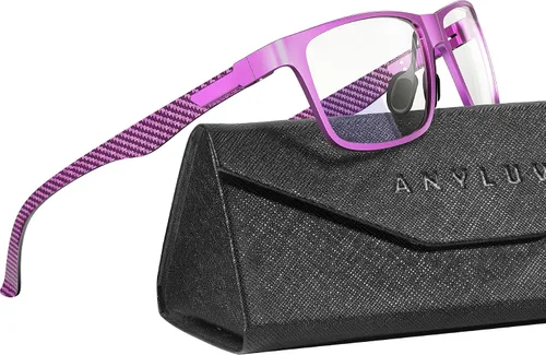 Vista 25 de ANYLUV Blue Light Glasses Men, Relieve Eyestrain and Eye Protection, Al-Mg Metal Computer Blue Light Blocking Glasses