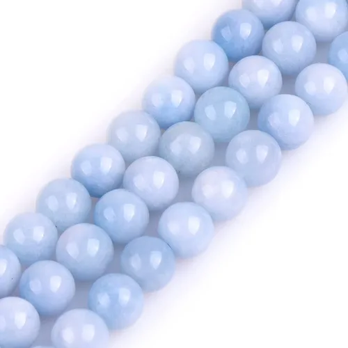 Vista 37 de GEM-Inside Cuentas Sueltas de Piedras Preciosas de Ágata Azul Bandeada Natural de 6mm Cuentas Redondas de Piedra de Energía para Hacer Joyas 15
