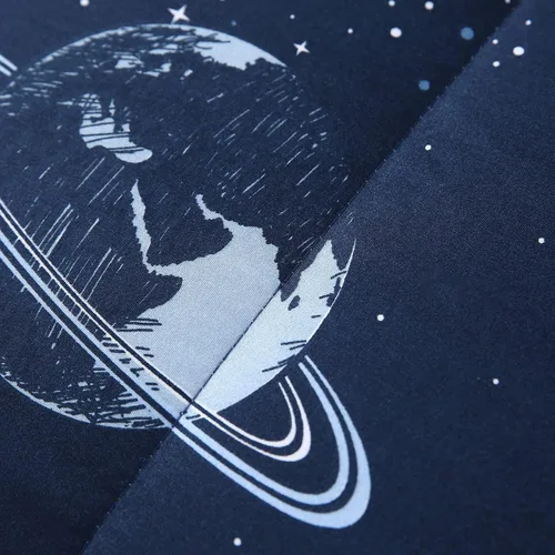 Vista 6 de Mengersi Juego de edredón de galaxia para cama Queen – 7 piezas de cama reversible con espacio de estrellas en una bolsa, juego de ropa de cama