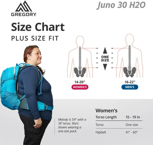 Vista 3 de Gregory Juno 24L & 30L H2O Women's Day Hiking/Backpacking Hydration Backpack with Included Reservoir Azul (Laguna Blue)