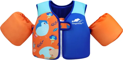 Vista 16 de Gogokids Chaleco de natación para bebé, flotadores para niños de 33-66 libras, chaqueta de natación para niños con alas de agua para niños de 2 3 4