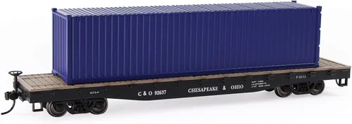 Vista 3 de 3pcs HO Escala sin decorar 40 ' (pies) Contenedores de envío 1:87 Deep Bule acanalado Side Container C8740DB