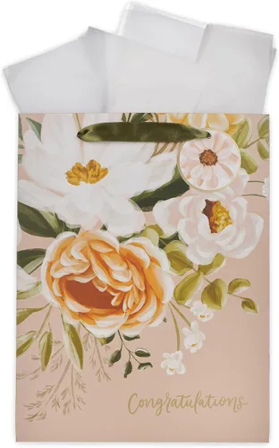 Vista 10 de Christian Art Gifts Bolsa de regalo grande de las Escrituras de Paisaje con tarjeta de felicitación y juego de papel de seda para niños: cada