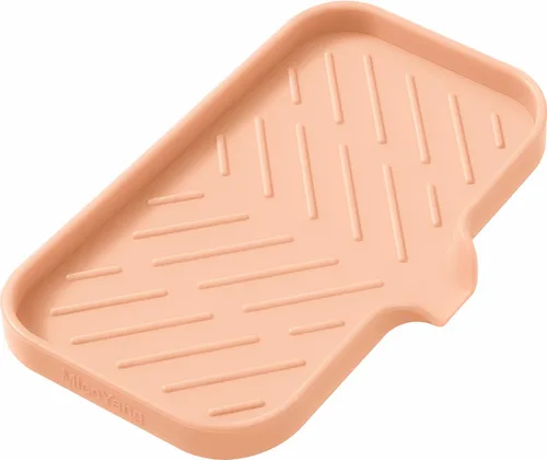 Vista 60 de MicoYang Jaboneras de Baño de Silicona con Boquilla de Drenaje - Organizador de Fregadero de Baño y Cocina, Soporte para Esponja, Bandeja de Jabón