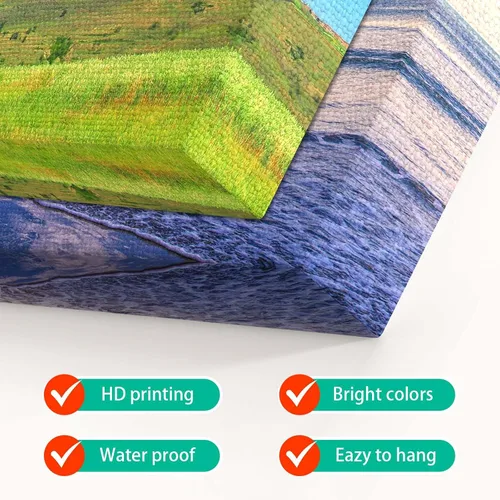 Vista 3 de ART Impresiones en lienzo personalizadas con tus fotos, pared panorámica personalizada, impresión grande sobre lienzo para boda, aniversario, regalo