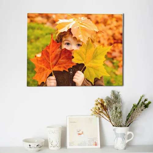 Vista 2 de ONCUSTOM Lienzo fotográfico, regalo personalizado para papá, padre de hija, hijo, esposa, lienzo personalizado, arte de pared, regalo para el día