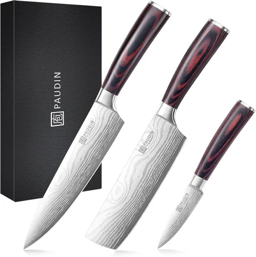 Vista 8 de PAUDIN Cuchillo para Brisket, Cuchillo de Trinchar de 12 Pulgadas de Acero Inoxidable Cuchillo para Rebanar Brisket con Borde Granton para Cortar