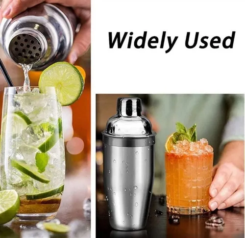 Vista 4 de TOEWOE Juego de coctelera de 14 piezas con soporte, kit de barman de acero inoxidable, herramientas profesionales para mezclar bebidas, hogar, bar