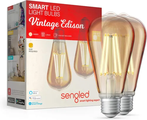 Vista 14 de Sengled - Bombillas inteligentes Zigbee, requiere un concentrador inteligente, funciona con SmartThings y Echo con concentrador incorporado, control
