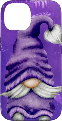 Vista 4 de Cute Gnome Graphic for Gardener and Spring and Summer Purple Case for iPhone 17