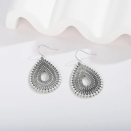 Vista 4 de LILIE&WHITE Burnt Gold Boho Earrings For Women Antique Silver Disc Dangle Earrings Vintage Snake Dangle Earrings Fashion Jewelry
