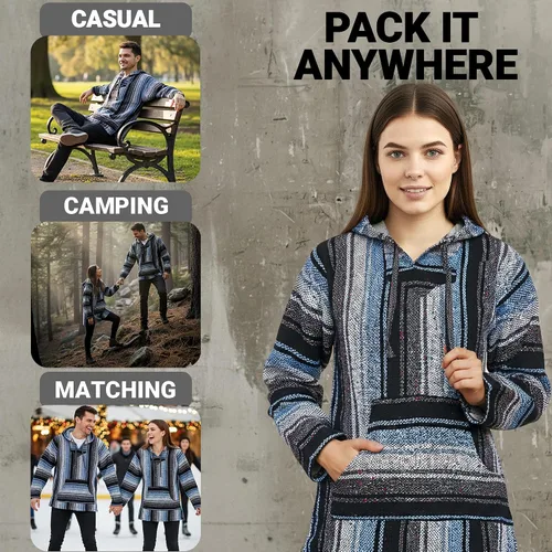 Vista 5 de Sudadera con capucha Mexicana Baja Suéter clásico con alfombra de droga Sudadera Baja para hombres y mujeres Opciones de tallas grandes y hombres