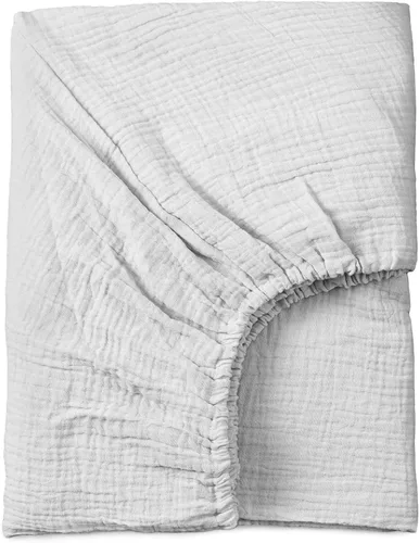 Vista 14 de Meracorallo Sábana bajera de muselina para cuna, 100% algodón, 28 x 52 pulgadas, suave y transpirable, para colchones estándar de cuna y niños