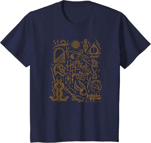 Vista 36 de Harry Potter Deathly Hallows 2 Icon Collage Poster T-Shirt Baby Blue