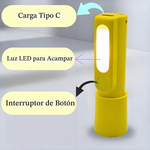 Vista 3 de Paquete de 4 mini linternas LED pequeñas, linternas recargables USB C, linterna combinada de linterna de campamento, linternas ultraligeras con zoom