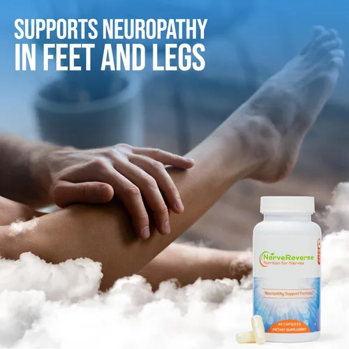 Vista 2 de NerveReverse Neuropatía Support Formula-Ácido alfa lipoico 600 mg, Benfotiamina Extra Fuerza, B12, B9, B6 y D3 - Apoyo para nervios, energía