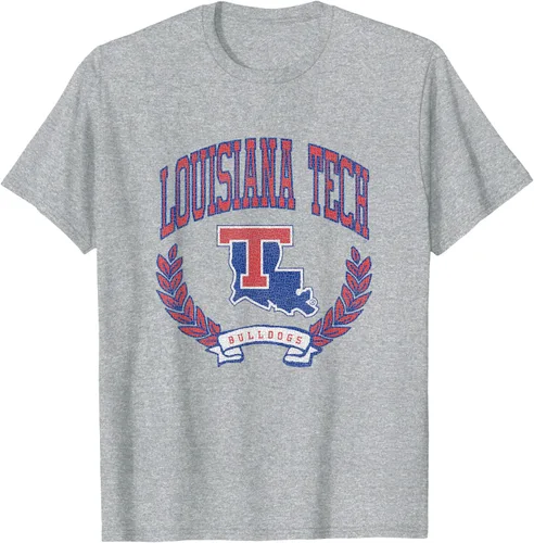Vista 9 de Louisiana Tech Bulldogs Varsity Logo - Camiseta con licencia oficial, Negro