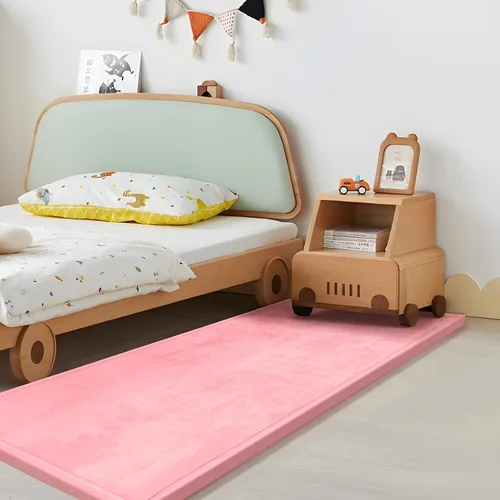 Vista 33 de Huloo Sleep - Tapete de juego para la habitación de bebés y niños pequeños, anticaídas, de espuma elástica de 1.3" de grosor, 28" x 72", terciopelo