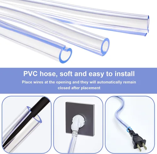 Vista 4 de Pangda Protector de cable de 10 pies para perros y gatos, 0.079 in de Transparente