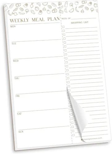 Vista 12 de bloom daily planners - Bloc de notas semanal para planificar las comidas con imanes para el refrigerador, incluye una «Lista de compras de Limones