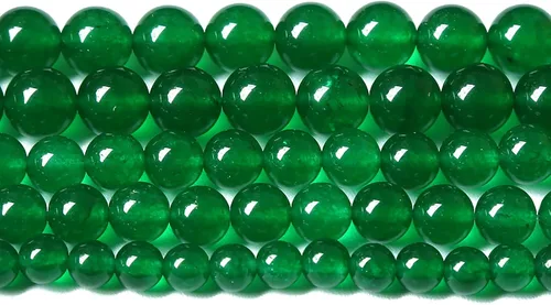 Vista 60 de 36 piezas de cuentas sueltas de espacio de jade de epidoto verde y rojo natural de 10 mm, cuentas redondas para hacer joyas DIY, collares, pulseras