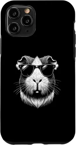 Vista 9 de iPhone 15 Cool conejillo de indias con gafas de sol de conejillo de indias amante caso