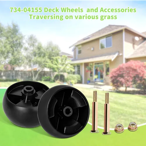 Vista 3 de UP2WIN Ruedas de repuesto 734-04155, ruedas de calibre de cubierta compatibles con Cad Mower LTX1050 LTX1040 XT1 Enduro Riding, Craftsman LT2000