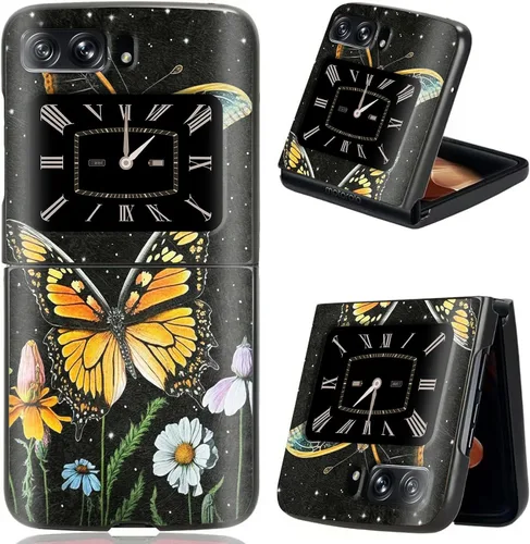 Vista 25 de Rossy Funda para Motorola RAZR 5G, para Moto RAZR 5G, funda delgada y ligera de policarbonato duro a prueba de golpes para Motorola Moto RAZR 5G