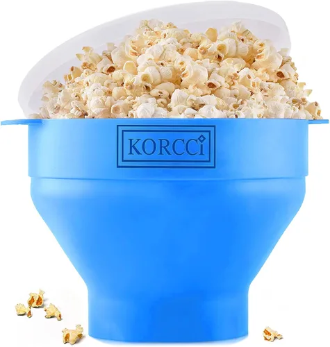 Vista 10 de El Fabricador de Palomitas de Maíz Original Korcci de Silicona para Microondas, Fabricador de Palomitas para Microondas, Tazón Plegable para Hacer