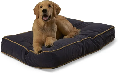 Vista 8 de South Pine Porch Buddy - Cama rectangular reversible de microfibra para perro con funda extraíble, lavable a máquina, cacao, extra pequeña