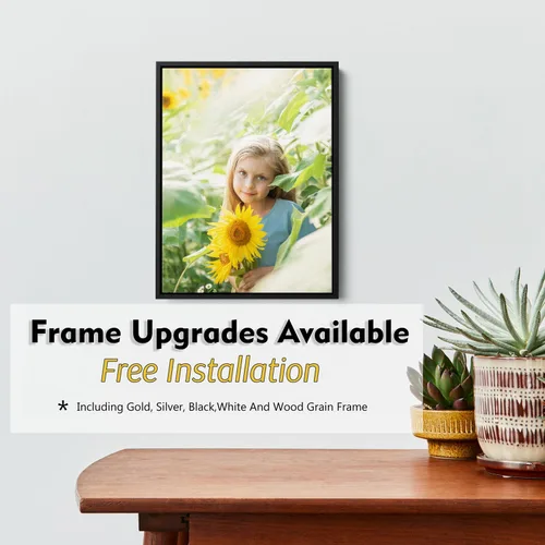 Vista 3 de GMissT Impresiones en lienzo con tus fotos – Cuadros personalizados sobre lienzo póster personalizado para decoración del hogar – Marcos flotantes