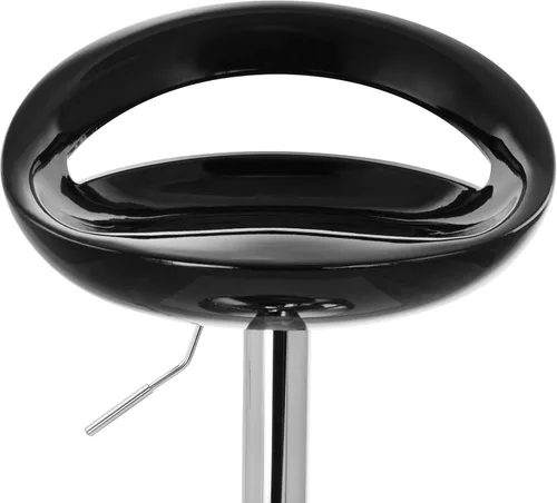 Vista 8 de Elama Moderno taburete de bar ajustable retro de 2 piezas con base cromada