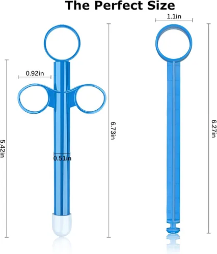 Vista 4 de Jeringa aplicadora de lubricante con escalas precisas de 0.3 fl oz, disparador de lubricante anal de 6.5 pulgadas con tapa de silicona a prueba