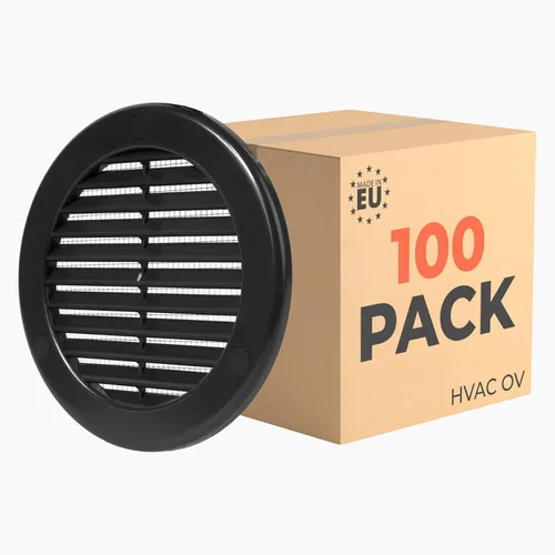 Vista 38 de Paquete de 10 cubiertas redondas de ventilación de aire de 4 pulgadas – Deflector de ventilación de aire Soffit de plástico blanco con malla