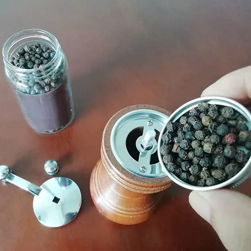 Vista 5 de Botella de molienda, herramientas manuales, herramientas de recipiente de mano, triturador de pimienta, sal de cocina de pimienta recargable